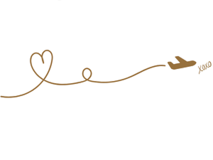 Text: "BUY / SELL HOLIDAY" with a heart-shaped trail and airplane.